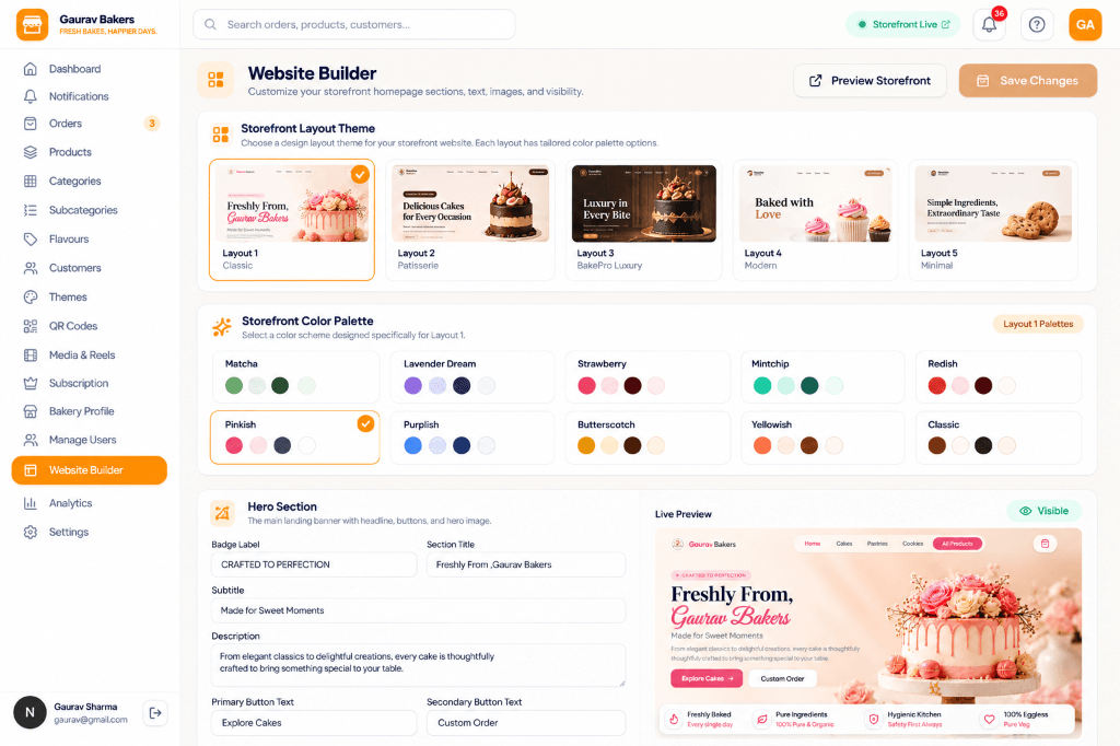 Website Builder & Storefront Personalization Feature Graphic - Bakeroof