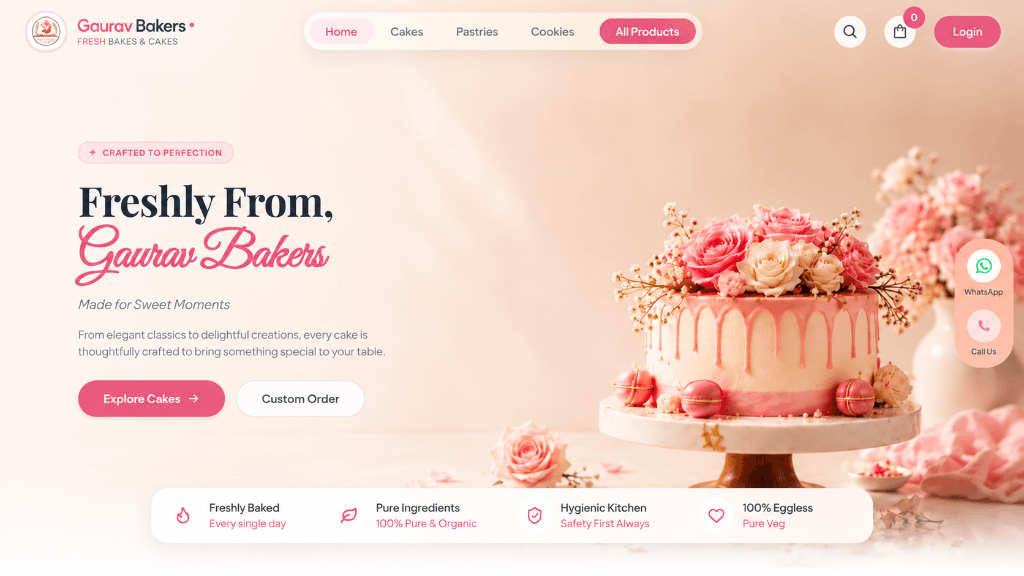 High-Converting Mobile & Desktop Storefront with Direct WhatsApp