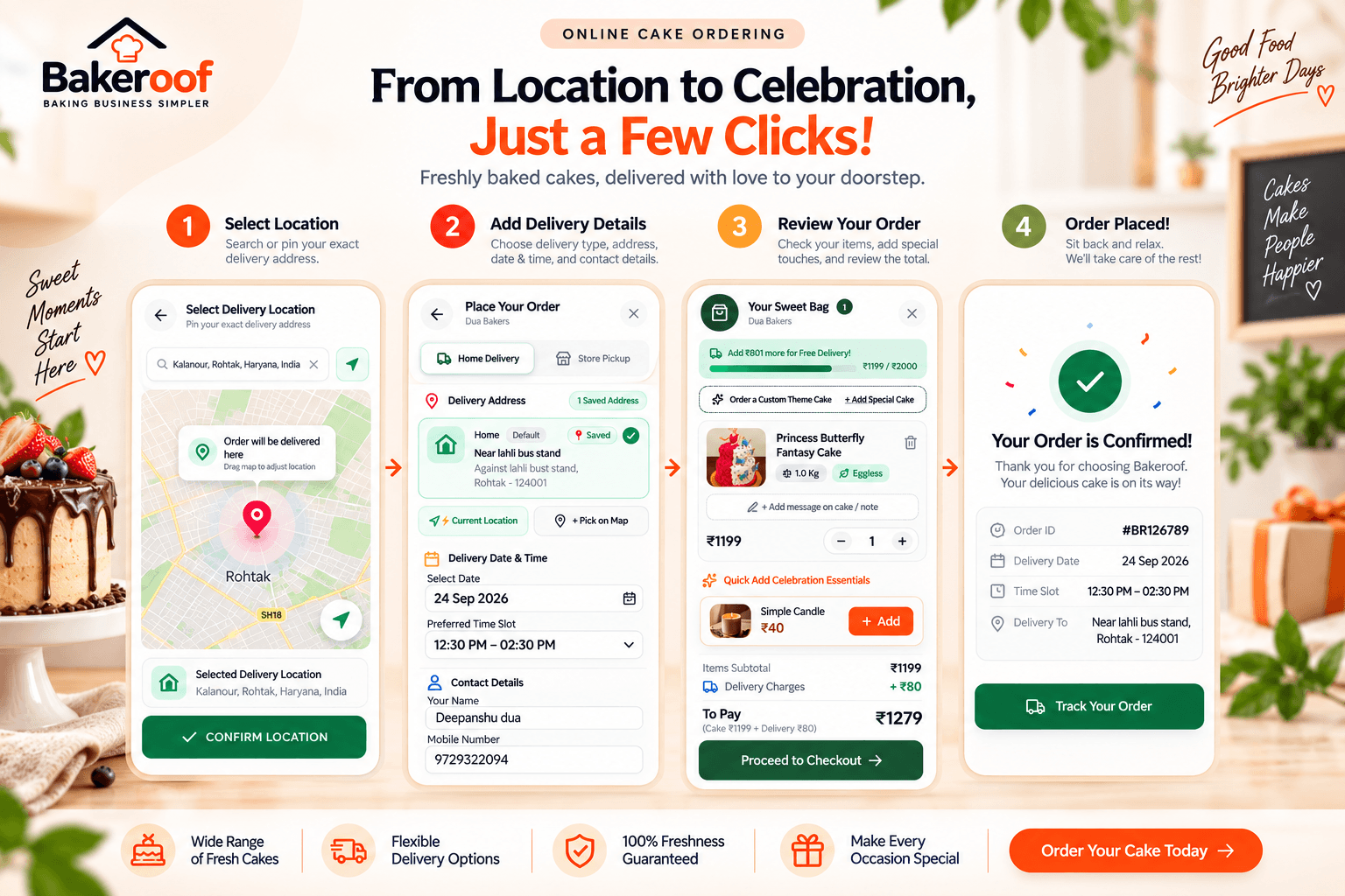 From Location to Celebration, Just a Few Clicks - Bakeroof Online Cake Ordering